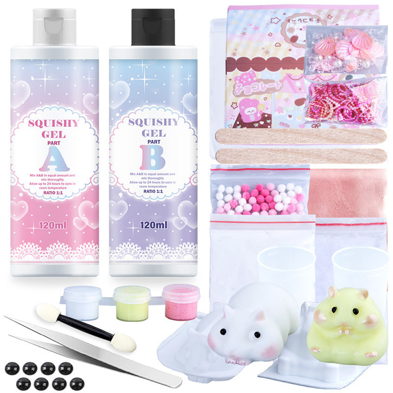 240ml Hamster Squishy DIY Material Kit Set