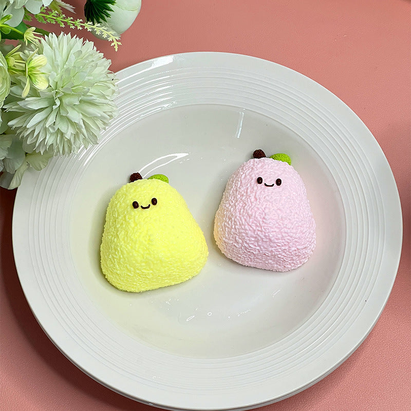 Pear Creamy Clay Slow Rebound Soft Squish Taba Squishy Sensory Fidget Toy for Stress Relief
