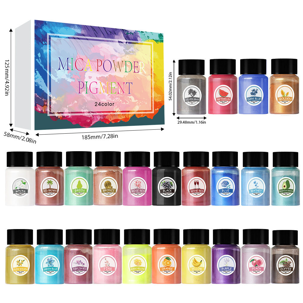 14g 20ml 24-color Mica Powder Squishy DIY Dyeing Material
