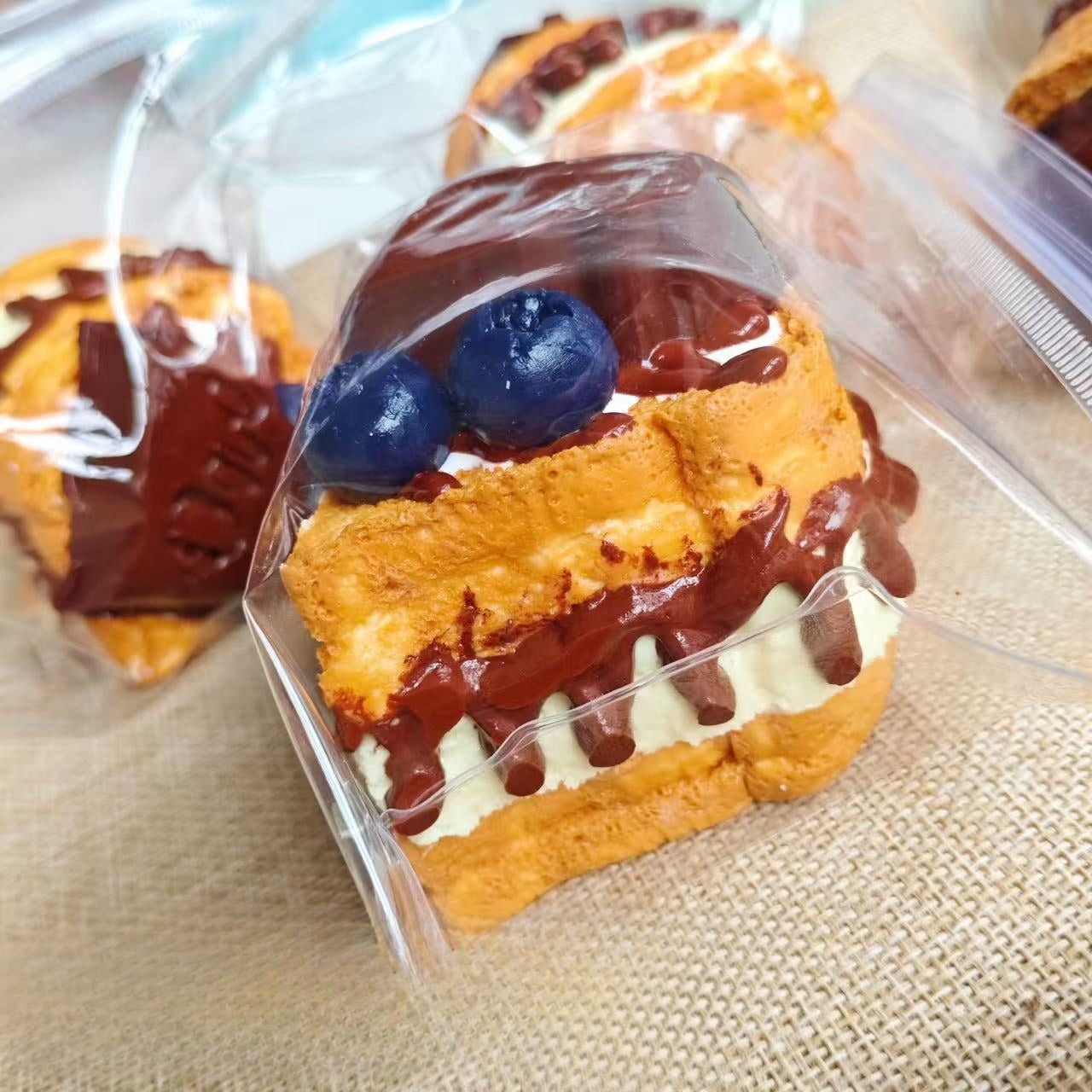 235g Toast With Chocolate Drizzle Sauce Taba Squishy Food