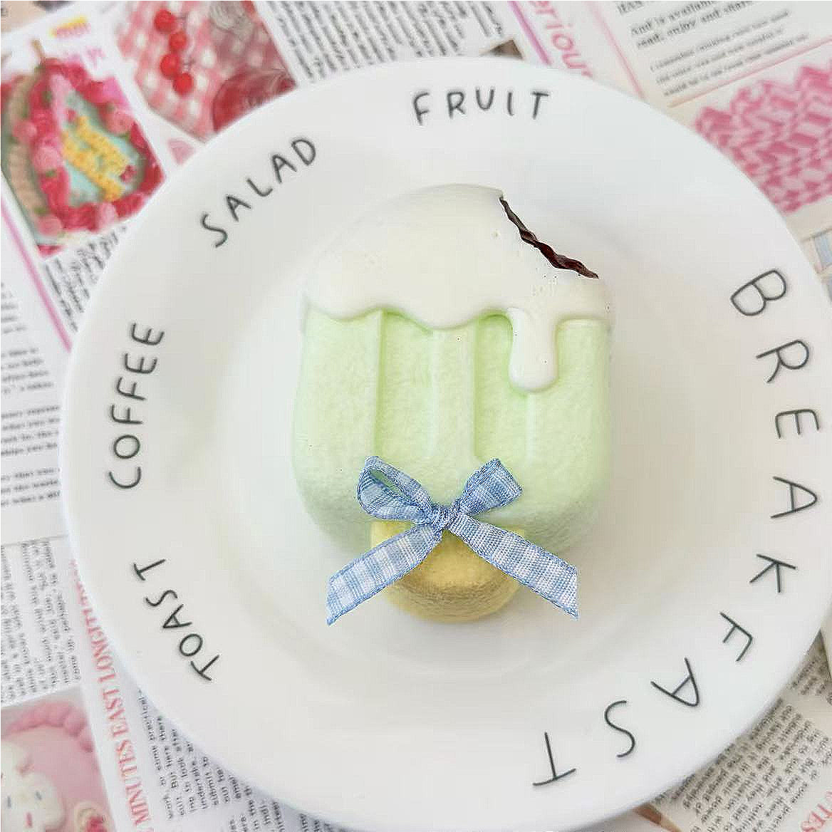 Ice Cream One Bite Creamy Clay Slow Rebound Soft Squish Taba Squishy Sensory Fidget Toy for Stress Relief