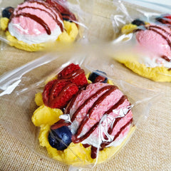 165g Fruit Ice Cream Waffles Taba Squishy Food