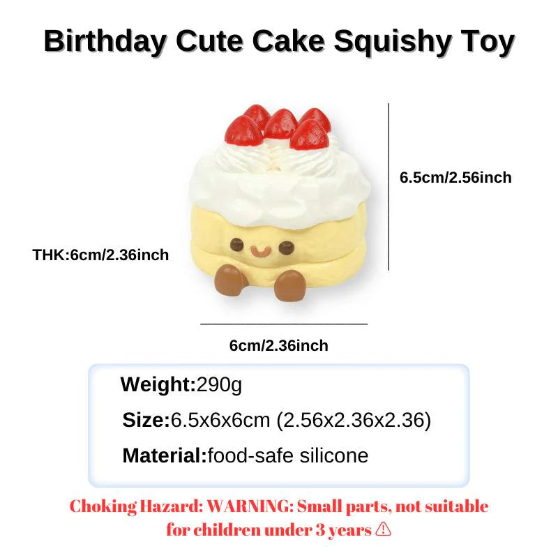 JC Cake Creamy Clay Slow Rebound Soft Squish Taba Squishy Sensory Fidget Toy for Stress Relief