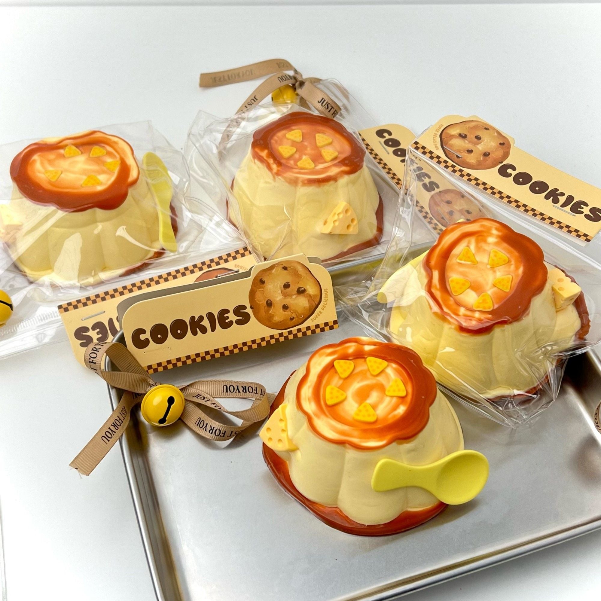 Caramel Pudding Creamy Clay Slow Rebound Soft Squish Taba Squishy Sensory Fidget Toy for Stress Relief