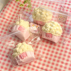 198g Pink Popcorn Creamy Clay Slow Rebound Soft Squish Taba Squishy Sensory Fidget Toy for Stress Relief