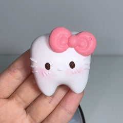 Mini Tooth Creamy Clay Slow Rebound Soft Squish Taba Squishy Sensory Fidget Toy for Stress Relief